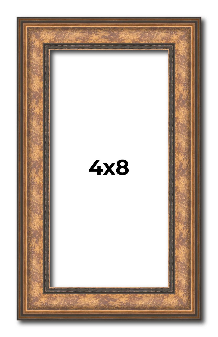 Panoramic Slim Profile Gold Picture Frame - UV Acrylic, Foam Board Backing, Hanging Hardware